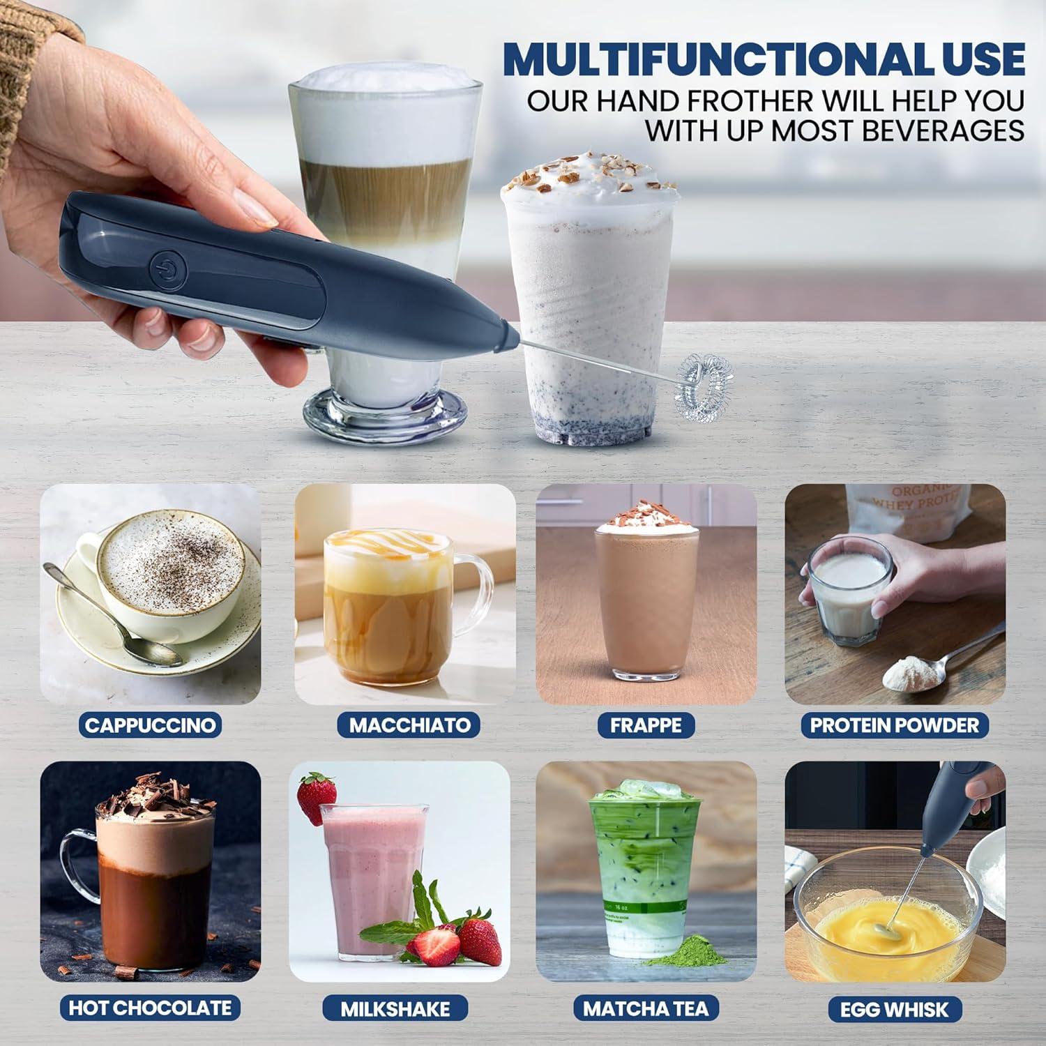 Batidora de Leche Inalámbrica Recargable ALPSPEAKS USB 12000 rpm