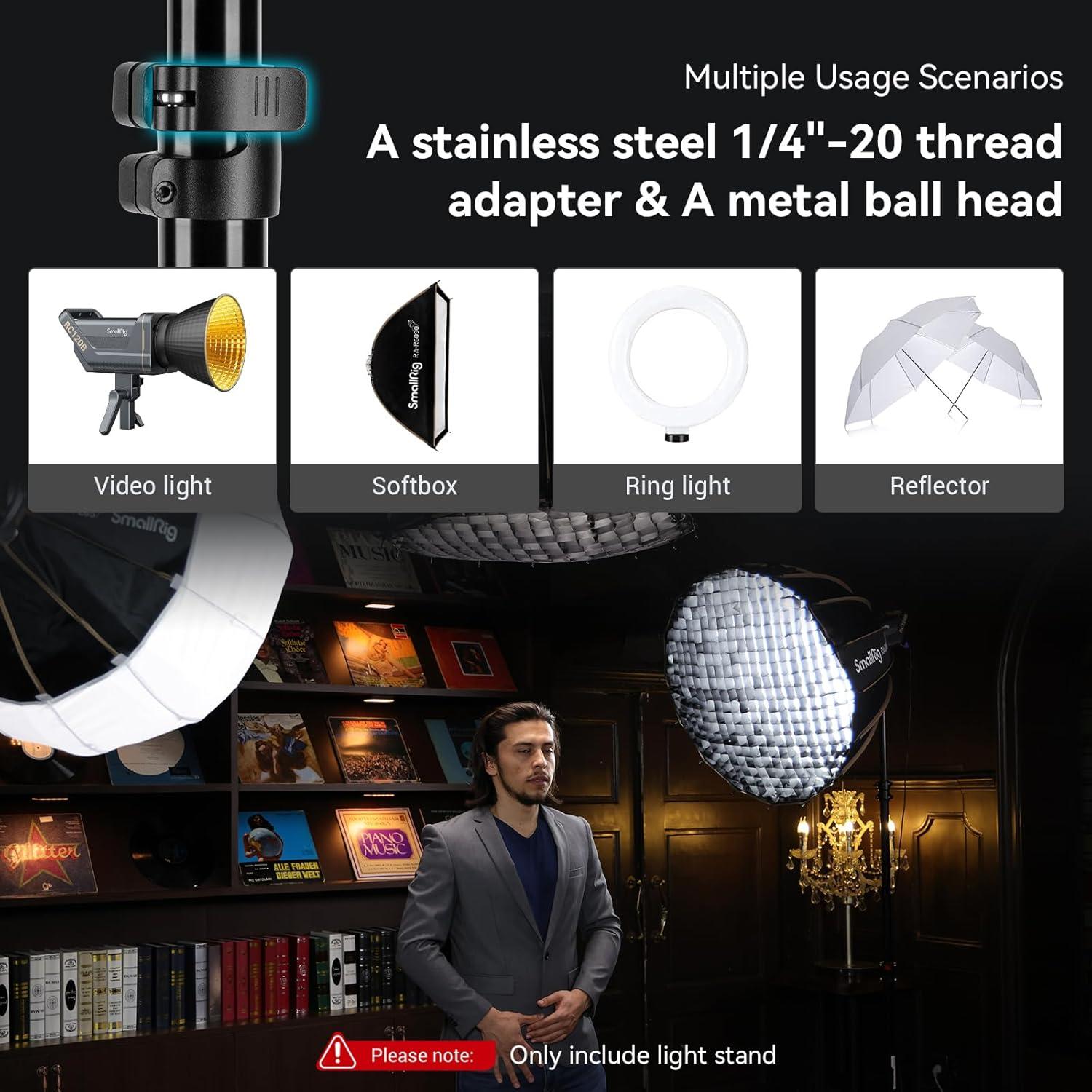 Soporte de Luz SMALLRIG RA-S200 200cm Ajustable 4kg Negro