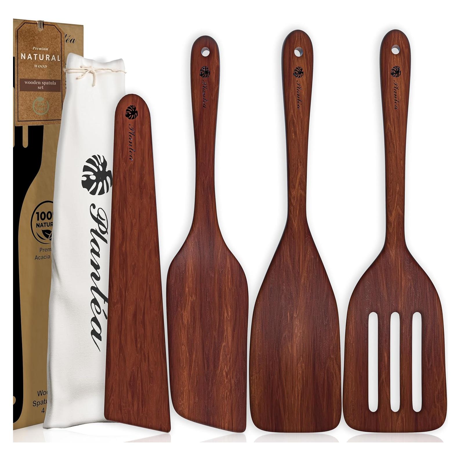 Juego de Utensilios de Cocina de Madera Plantea - 4 Piezas