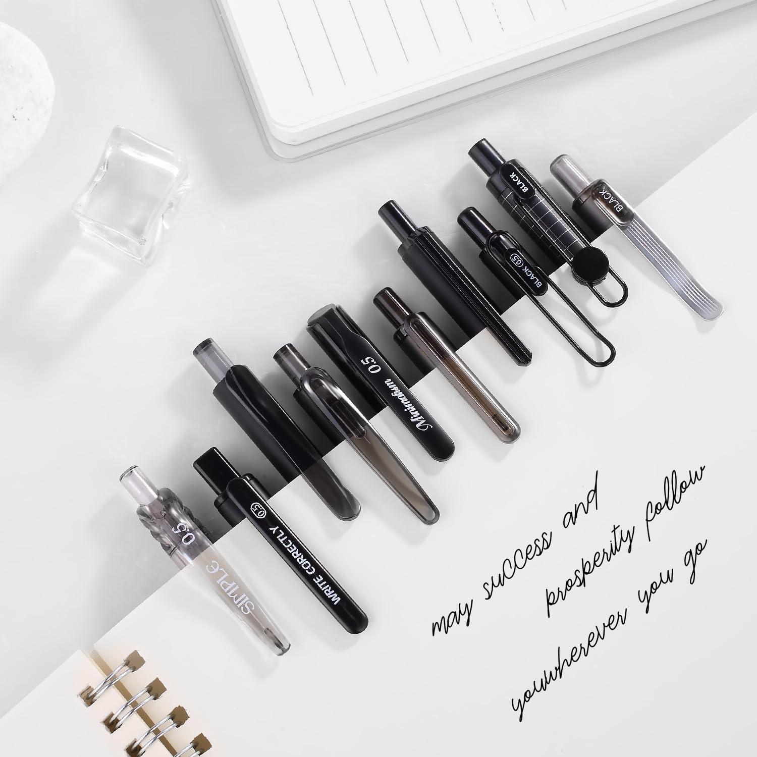 Set de 5 bolígrafos de gel retractables VideMundi 0.5mm