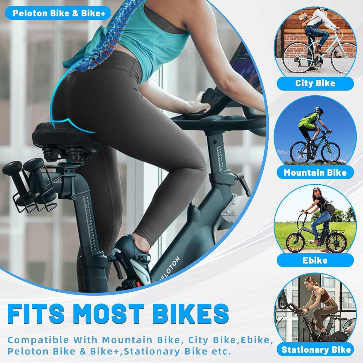 Asiento de Bicicleta CDYWD Extra Ancho con Gel 27.94x26.67cm