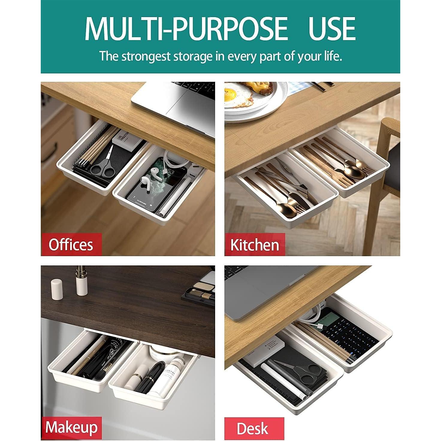 Organizador de Cajones Bajo Mesa SVNNELP 2Pack Blanco