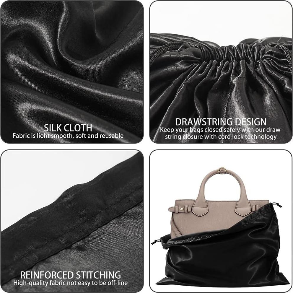 Paquete de 6 bolsas de polvo para bolsos GK-6PCS - Negro