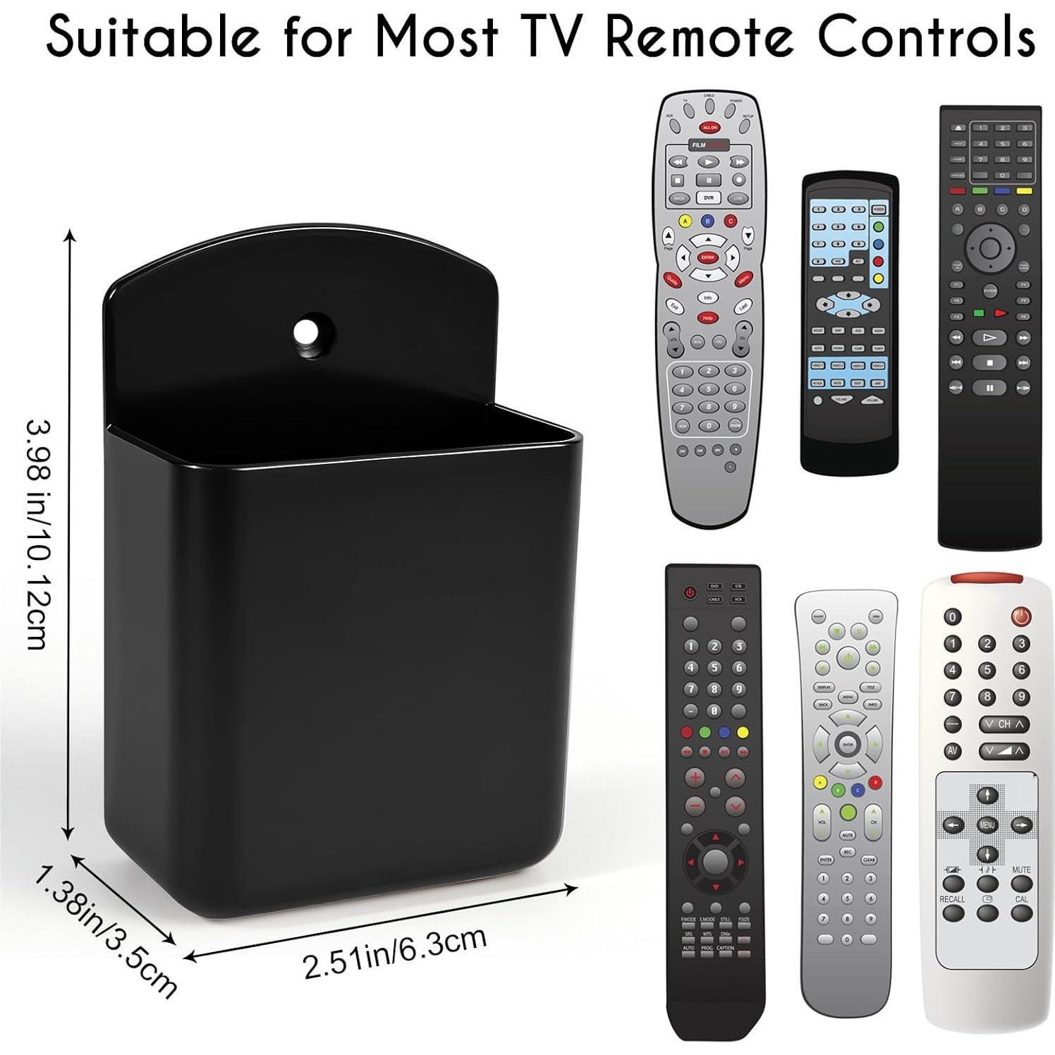 Soportes Adhesivos para Control Remoto AUGHOA - 2 Piezas Negro