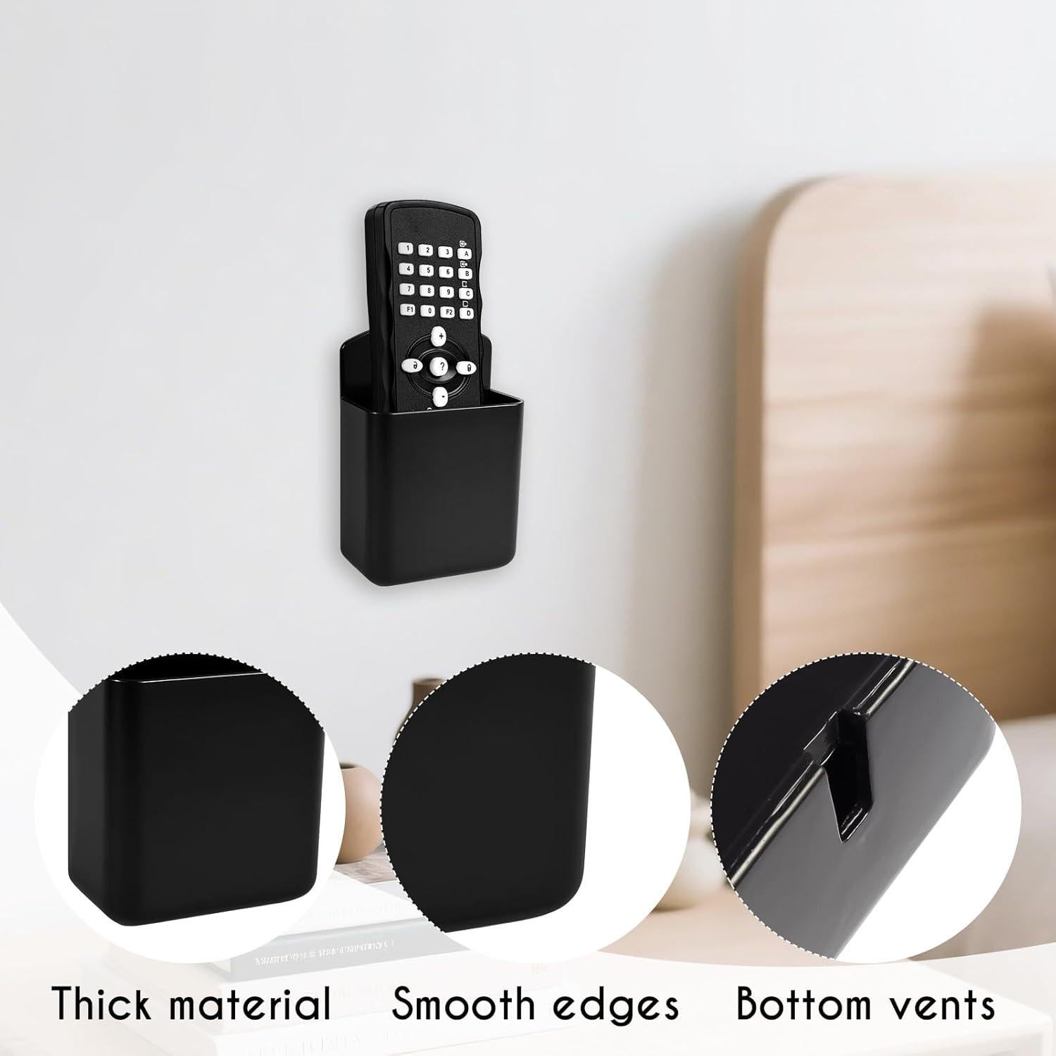 Soportes Adhesivos para Control Remoto AUGHOA - 2 Piezas Negro