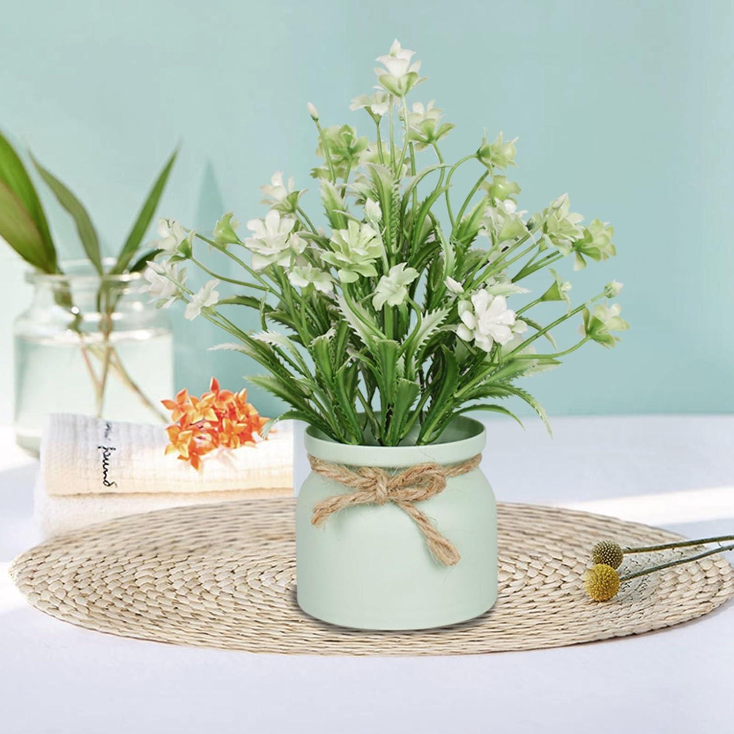 Juego de 4 Flores Artificiales en Maceta Yoratee para Decoración