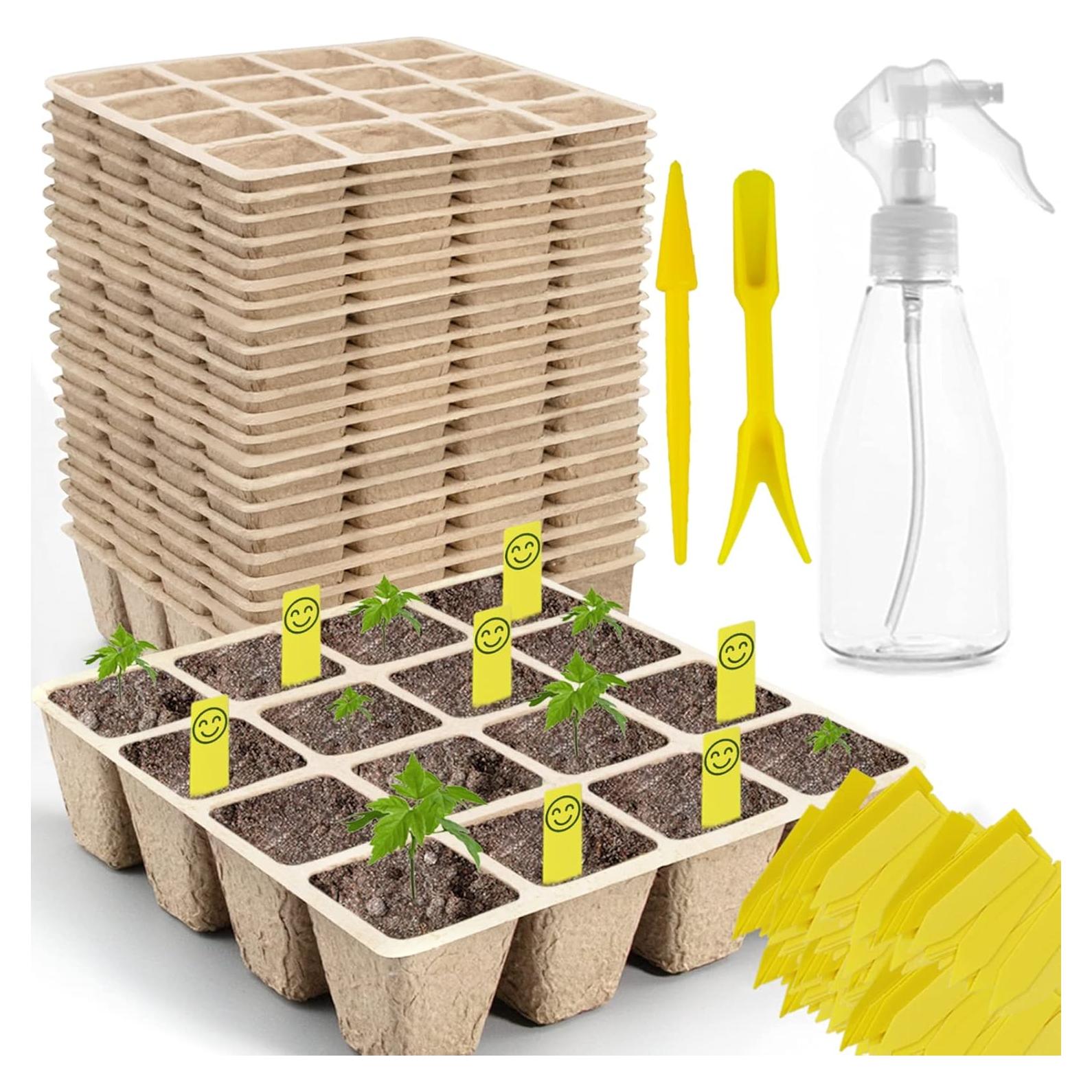 Bandejas de Inicio de Plántulas TCBWFY 320 Celdas Biodegradables