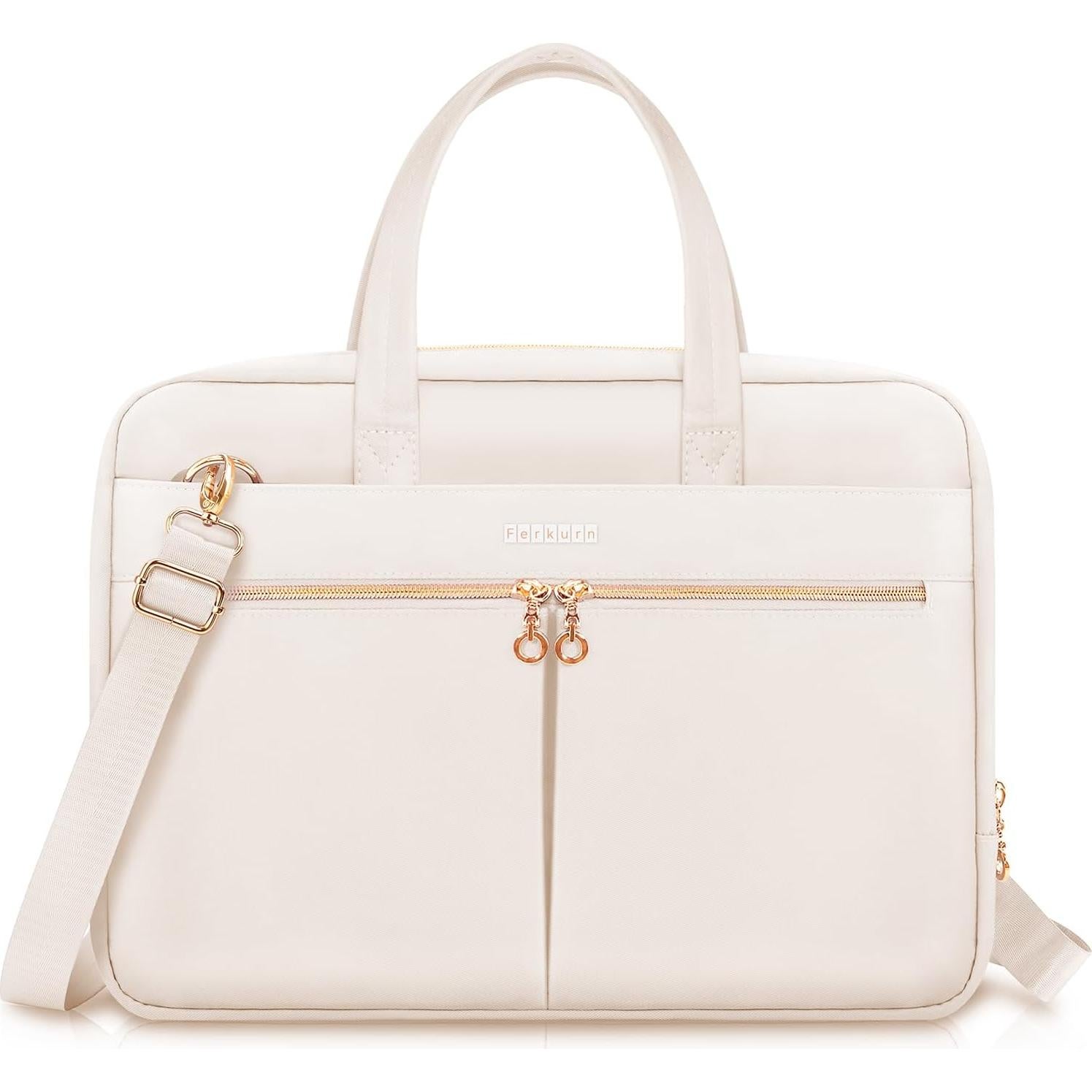 Bolsa para Laptop Ferkurn Beige 14" Unisex Acolchada Impermeable