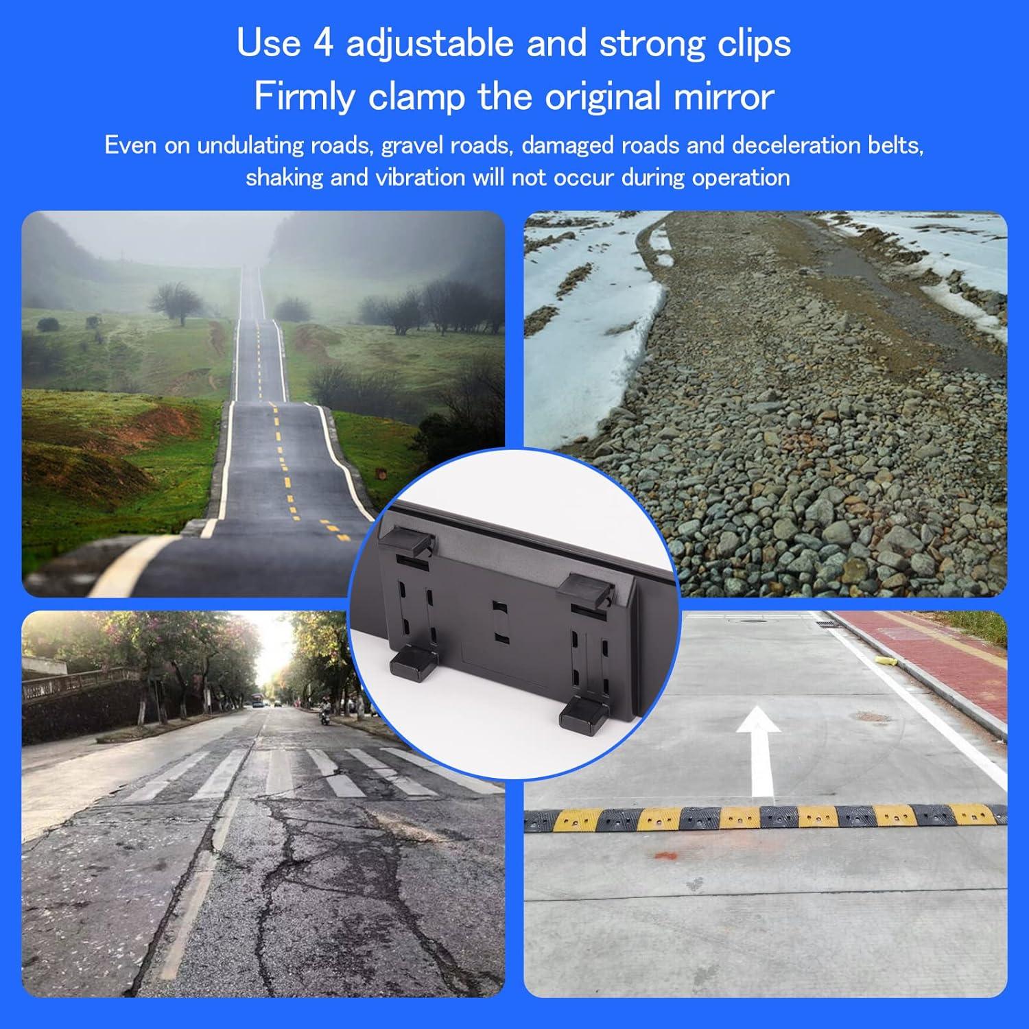 Espejo Retrovisor Antideslumbrante NINGFIST 30.48x7.62cm Universal