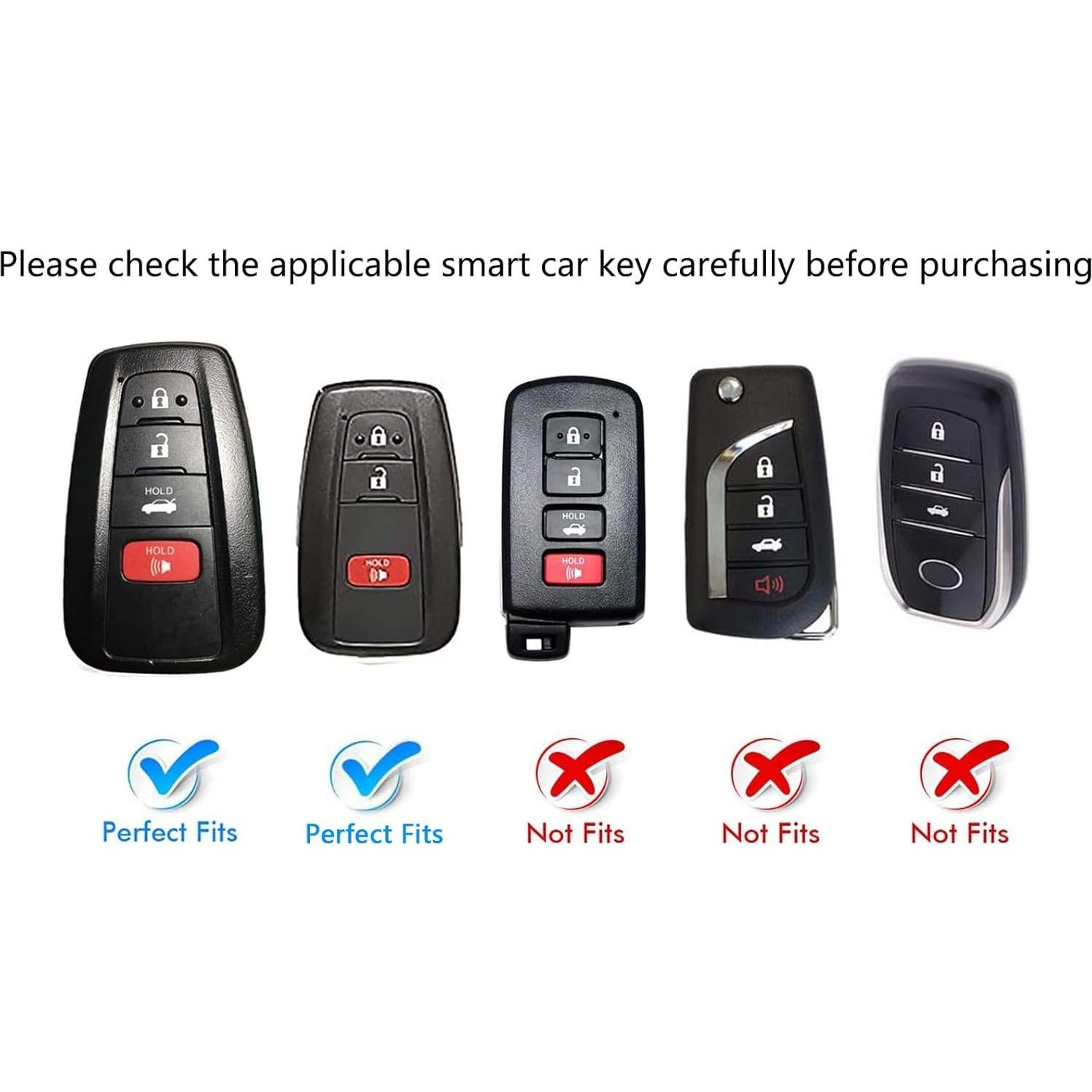 Cubierta de Llave Toyota Camry Corolla RAV4 - Funda Negra