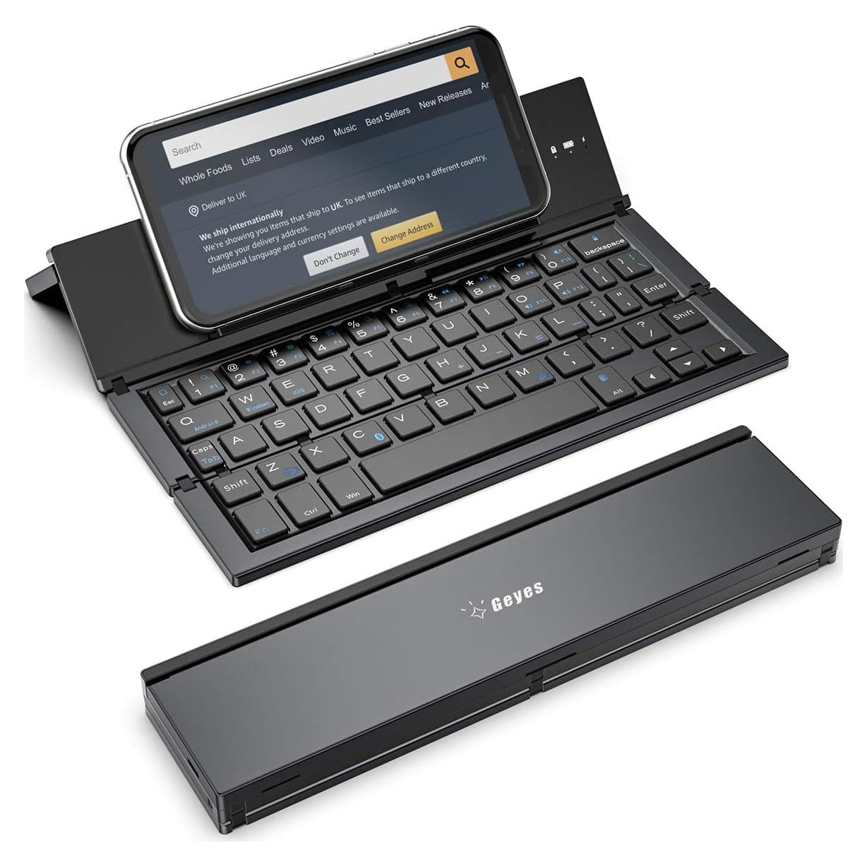 Teclado Bluetooth Geyes Plegable Aluminio para Móviles