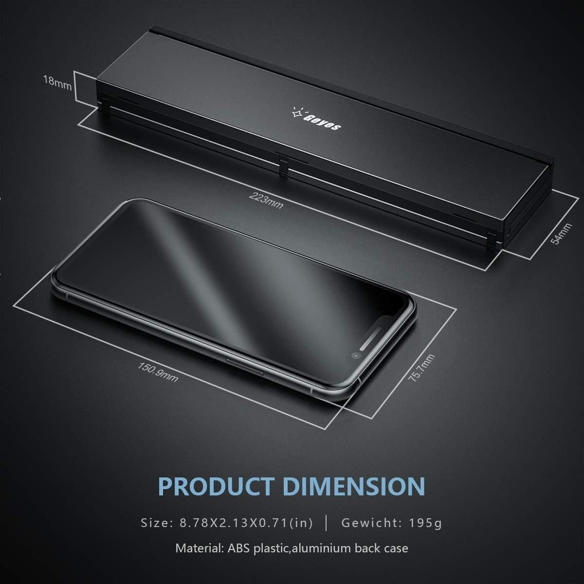 Teclado Bluetooth Geyes Plegable Aluminio para Móviles