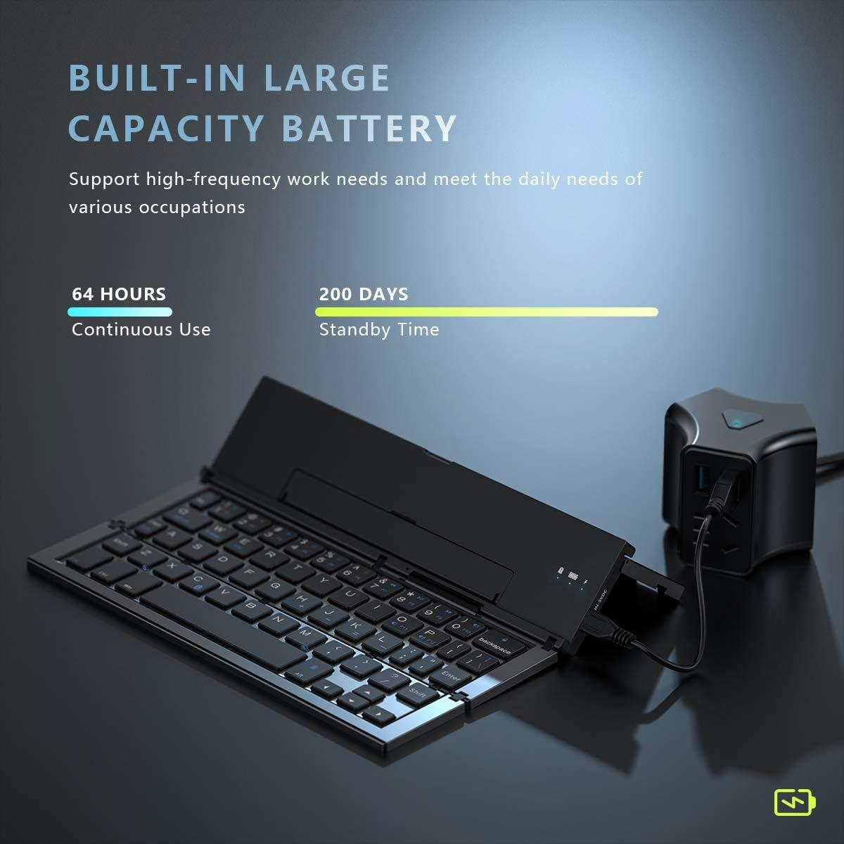 Teclado Bluetooth Geyes Plegable Aluminio para Móviles
