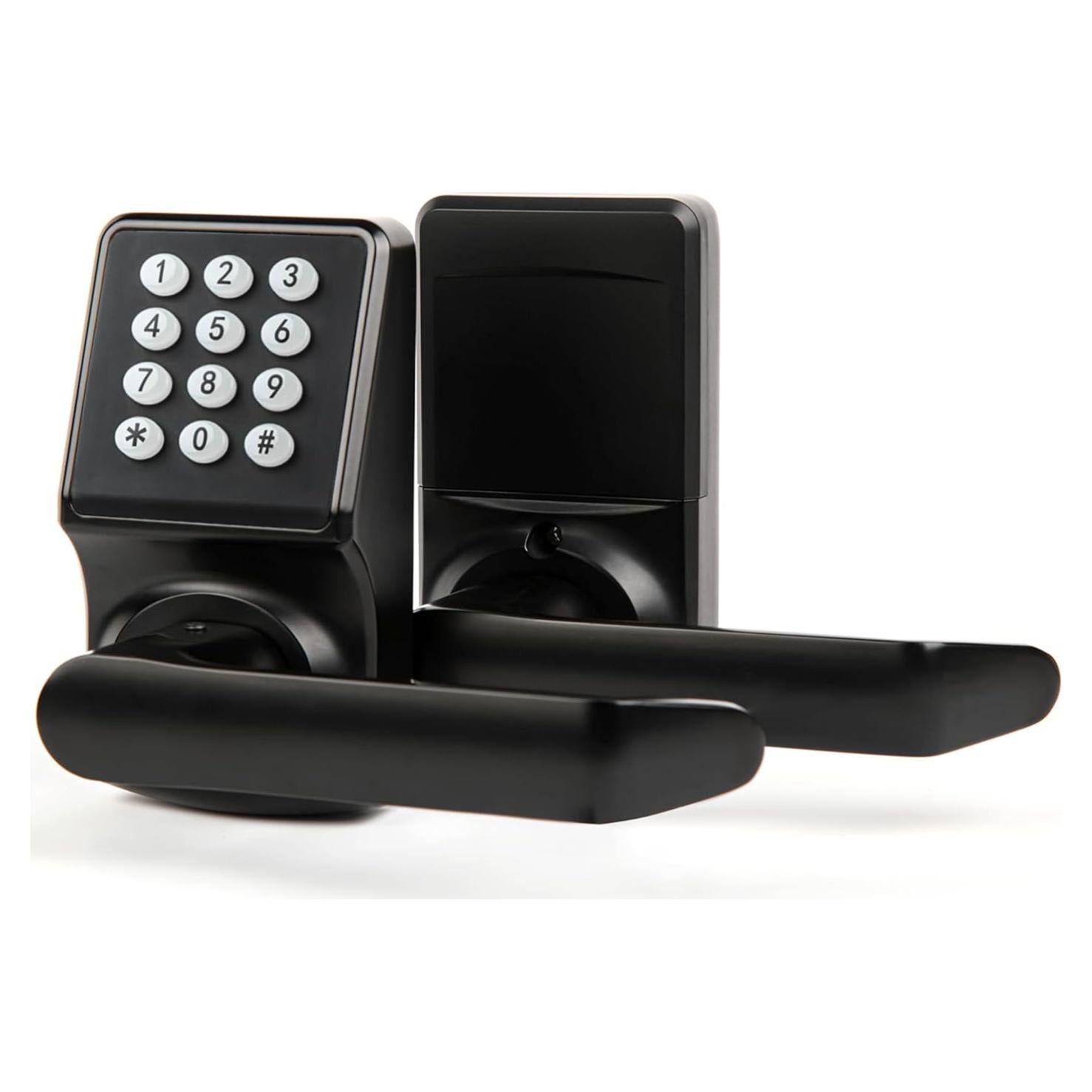 Cerradura Electrónica BAOLONG con Manija Negra Mate