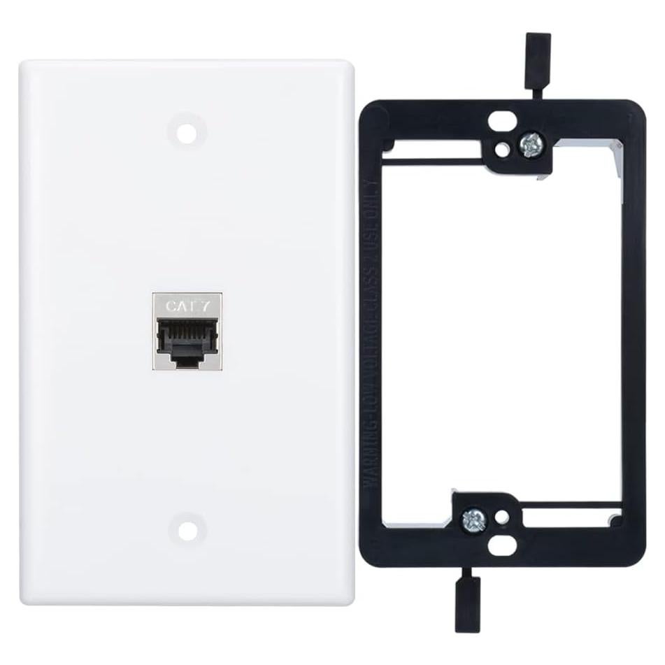 Placa de Pared Ethernet Cat7 YOEMELY 1 Puerto Blindada