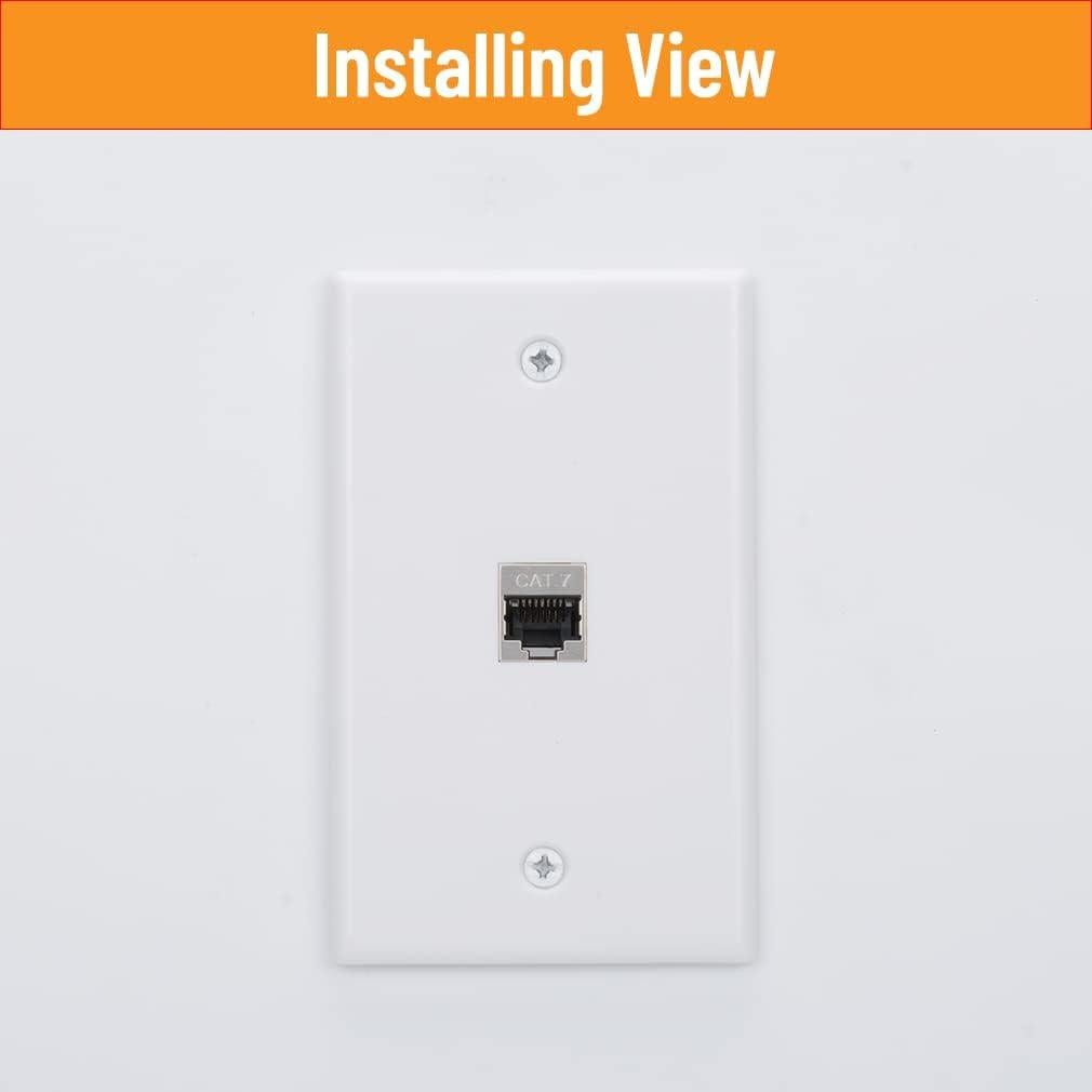 Placa de Pared Ethernet Cat7 YOEMELY 1 Puerto Blindada