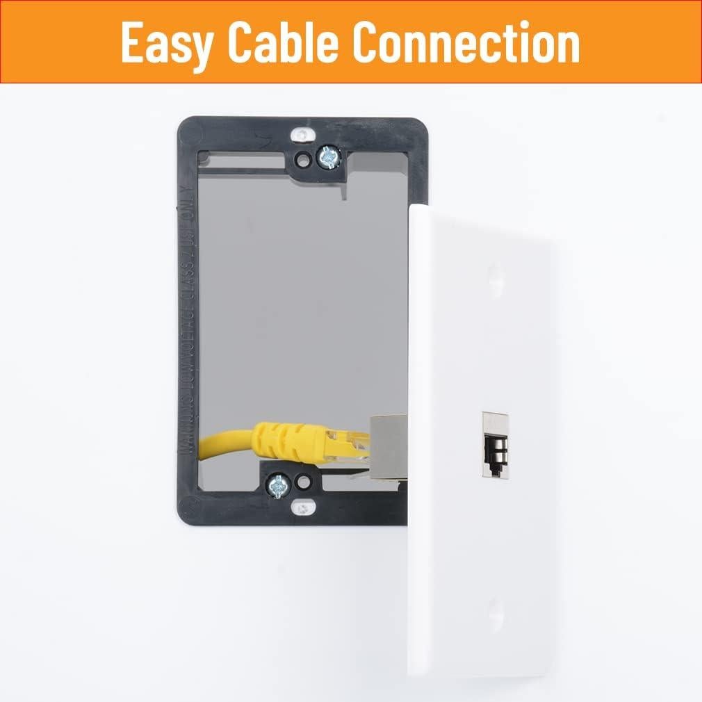 Placa de Pared Ethernet Cat7 YOEMELY 1 Puerto Blindada