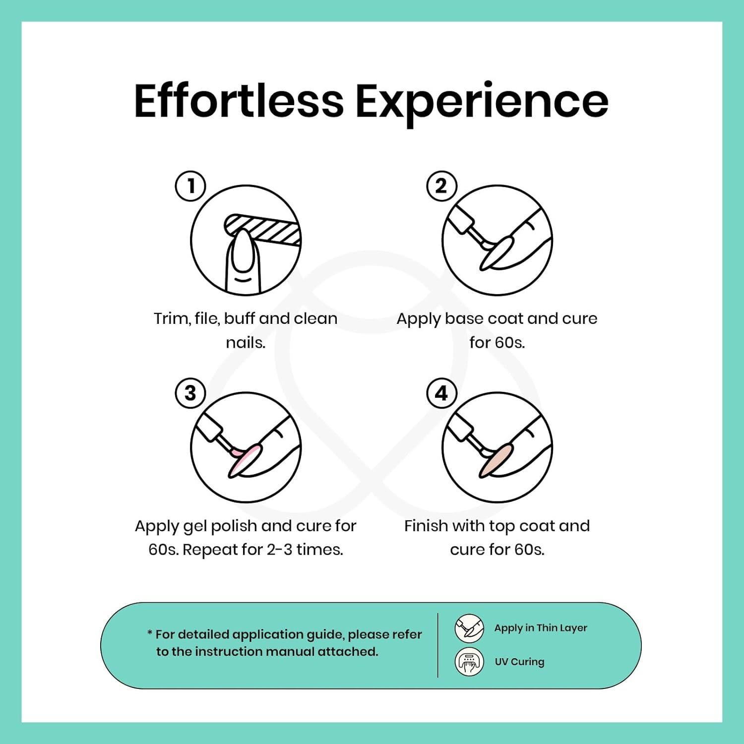 Esmalte de Uñas Gel Verde Menta Beetles 15ml Brillo Larga Duración