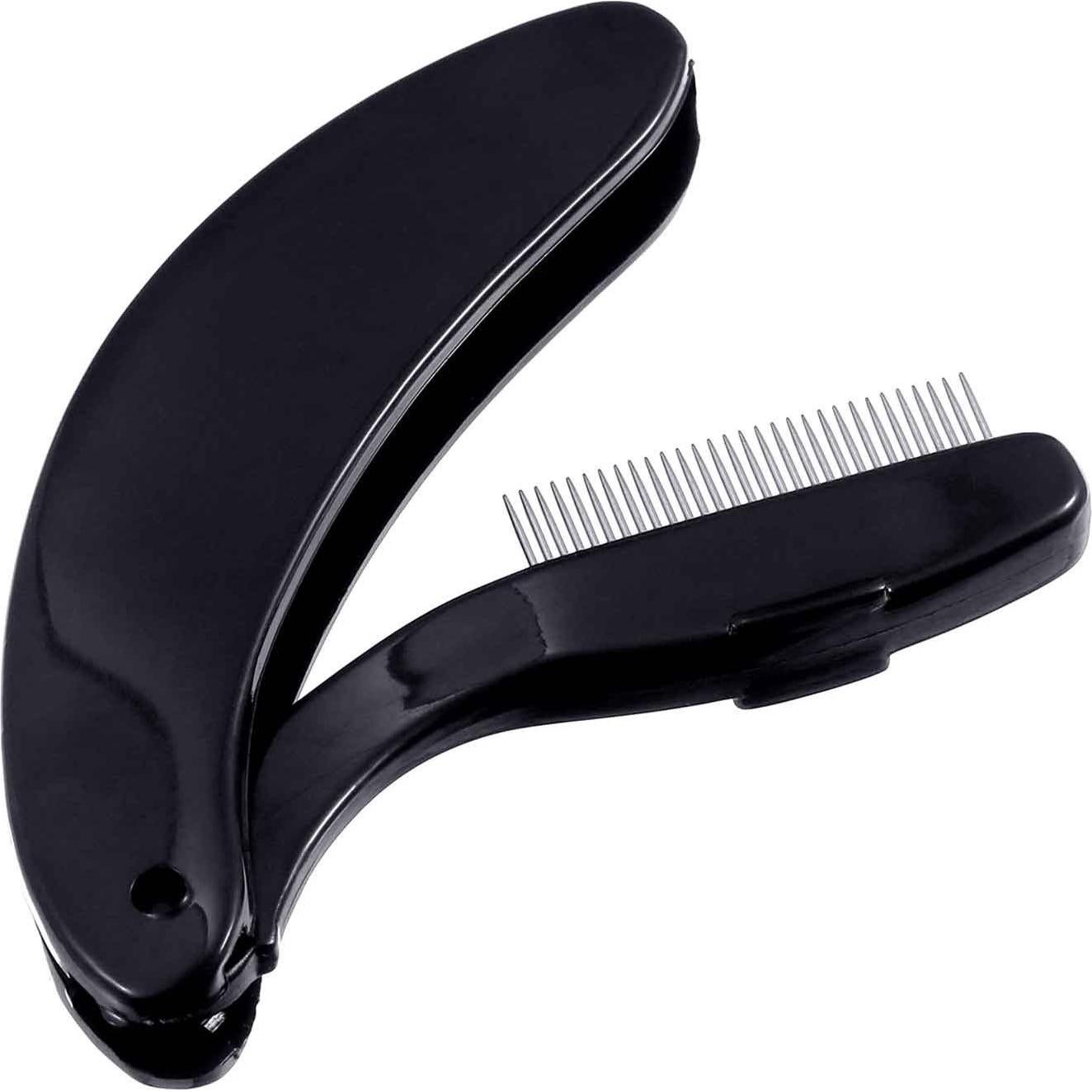 Peine Plegable para Pestañas TecUnite - 4 Paquetes, Acero Inoxidable