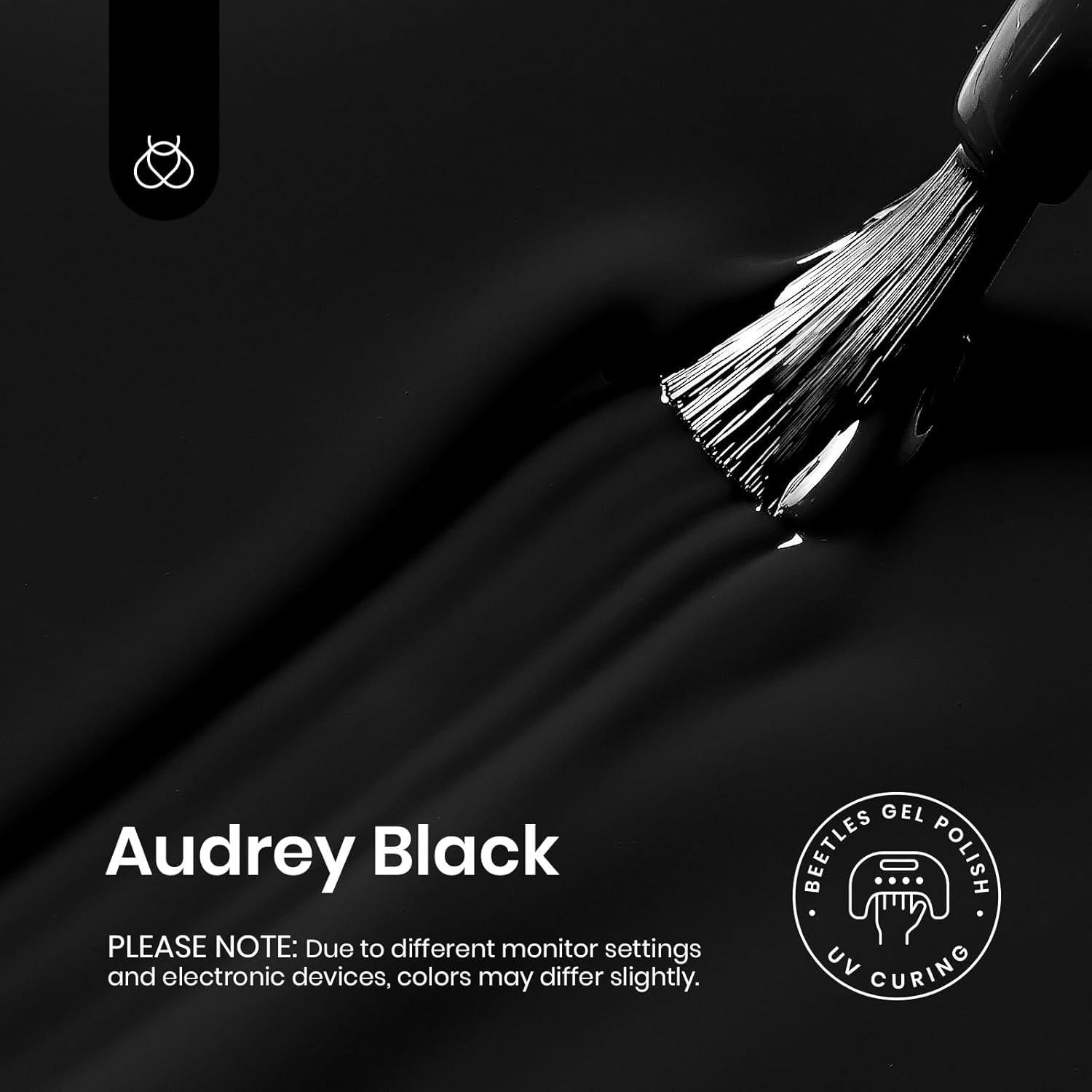 Set de Esmalte en Gel Beetles 3 Pcs - Top Coat, Base Coat y Negro 15ml