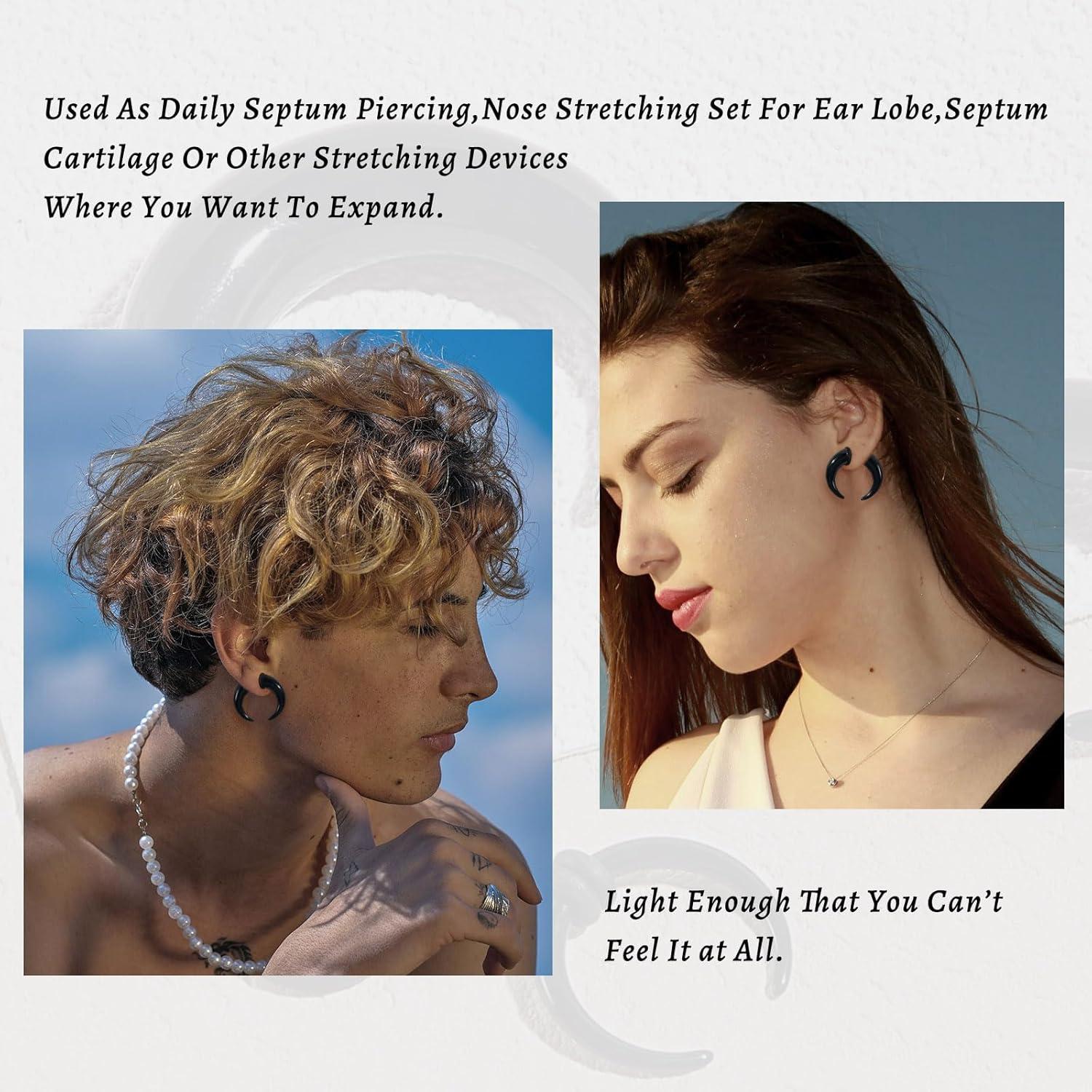 Kit de Estiramiento de Septum 18 Piezas 14G-00G Lianrunshangmao