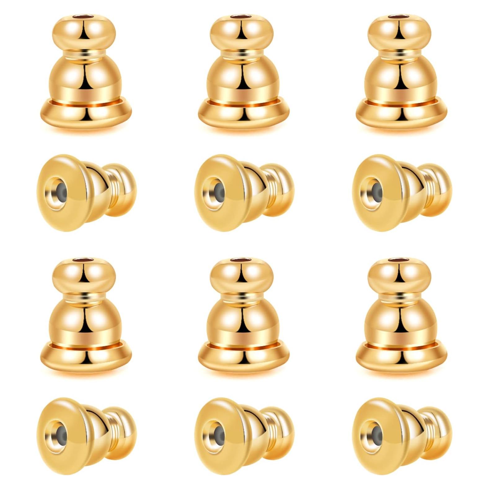 Cierres de Aretes Hipoalergénicos LOADR de 18K - 6 Pares