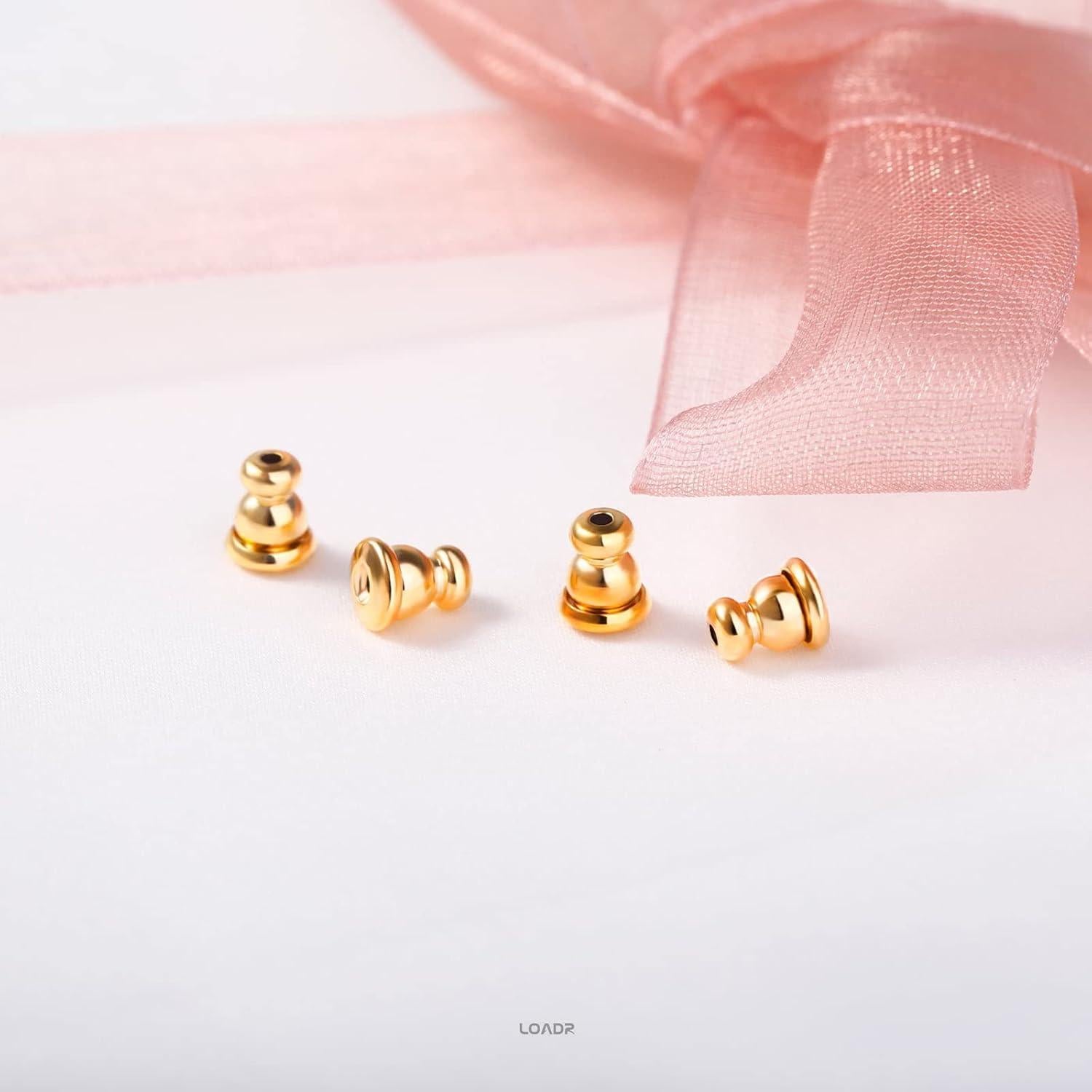 Cierres de Aretes Hipoalergénicos LOADR de 18K - 6 Pares