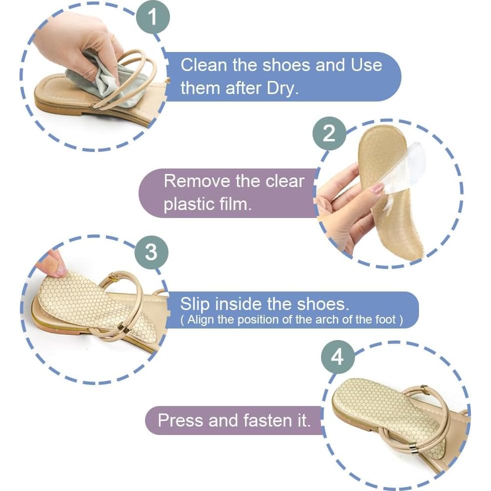Plantillas de soporte para arco Dr.Foot - Alivio fascitis plantar - 2 pares