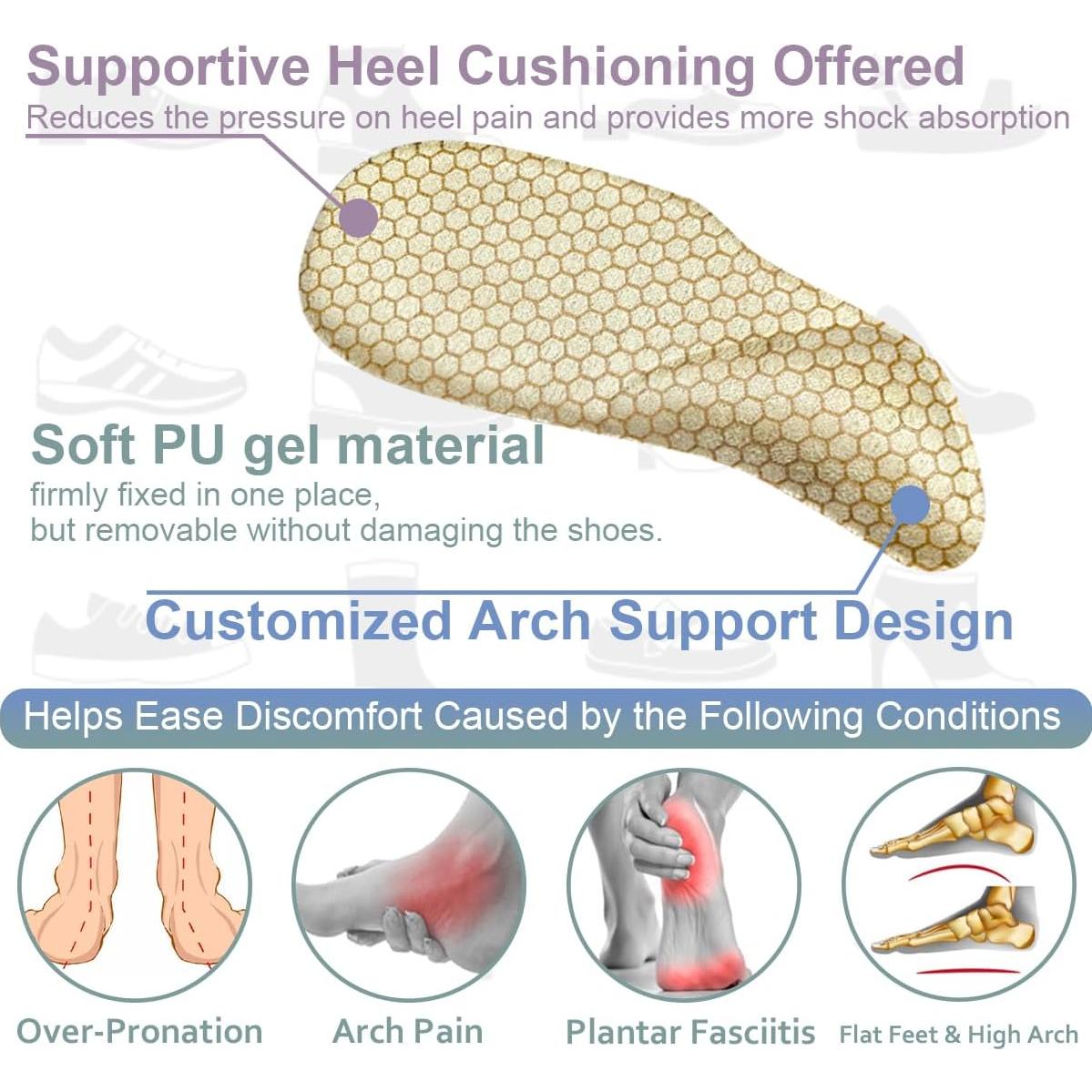 Plantillas de soporte para arco Dr.Foot - Alivio fascitis plantar - 2 pares