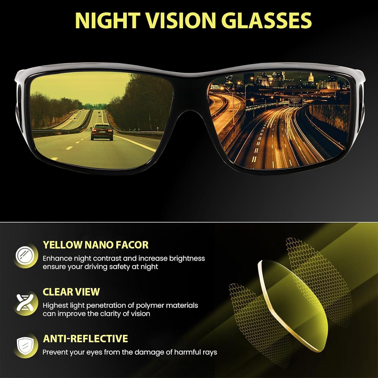 Gafas de Visión Nocturna TJUTR Polarizadas para Conducir