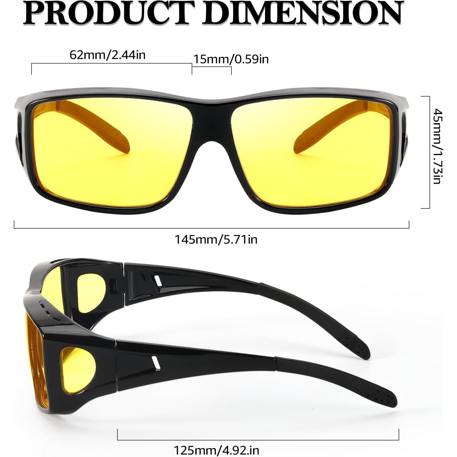 Gafas de Visión Nocturna TJUTR Polarizadas para Conducir