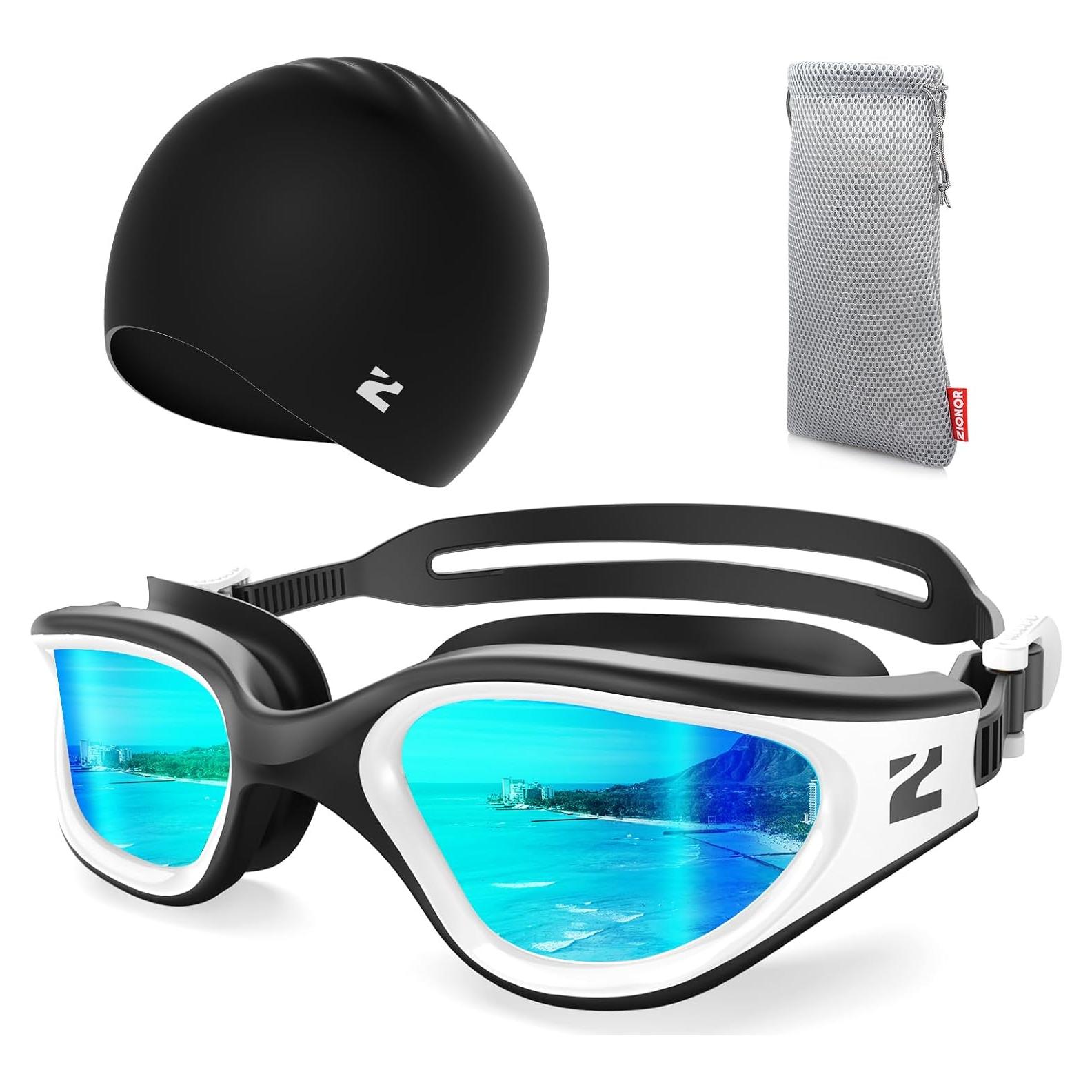 Gafas de natación ZIONOR G1 Lite con gorro y bolsa anti-vaho