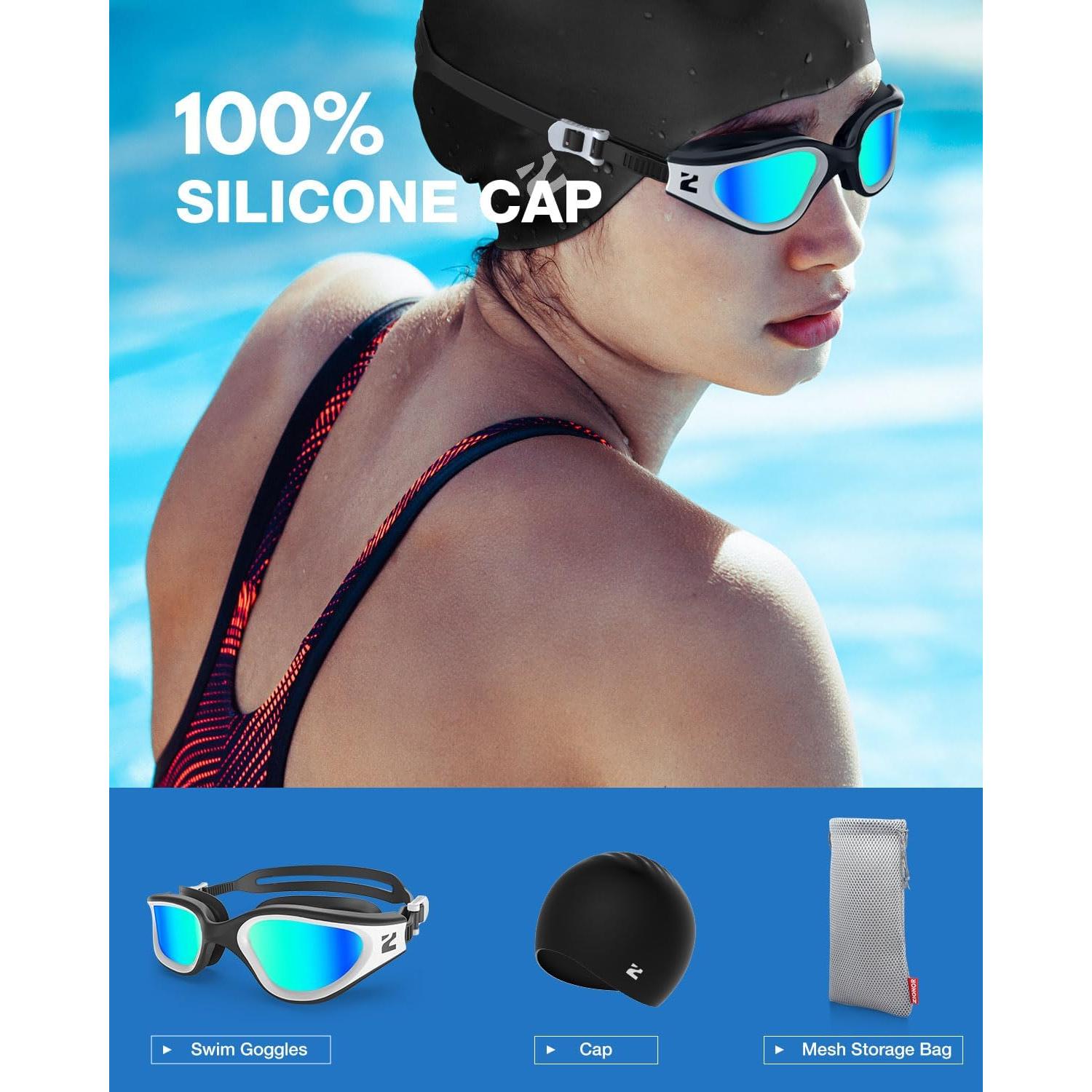 Gafas de natación ZIONOR G1 Lite con gorro y bolsa anti-vaho