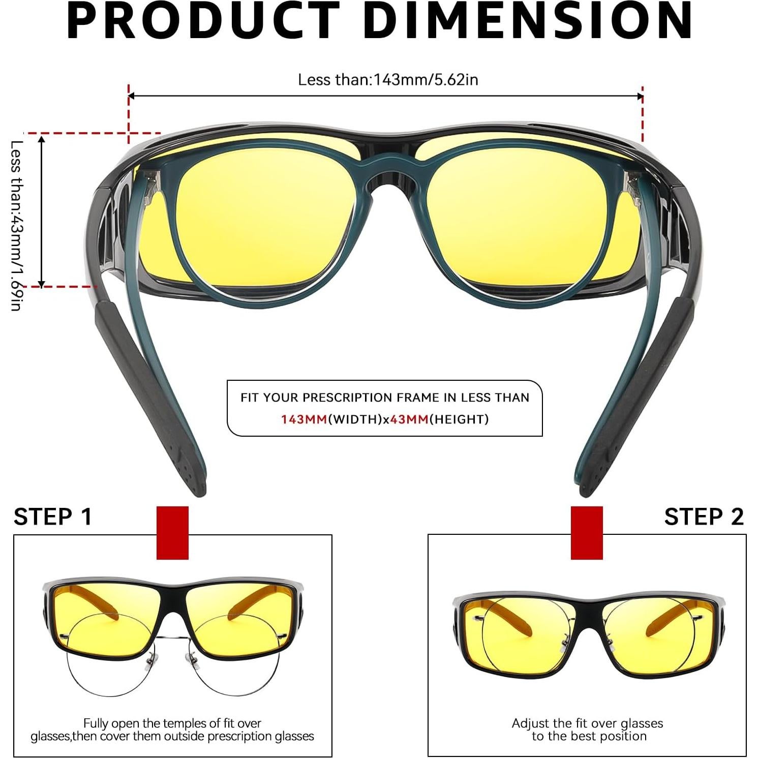 Gafas de Visión Nocturna TJUTR Polarizadas para Conducir