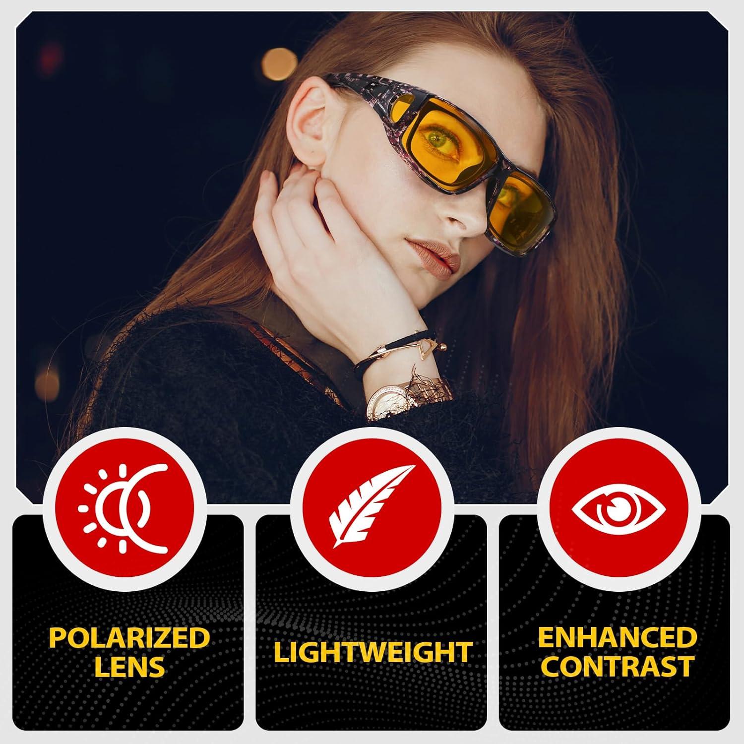 Gafas de Visión Nocturna TJUTR Polarizadas para Hombres y Mujeres