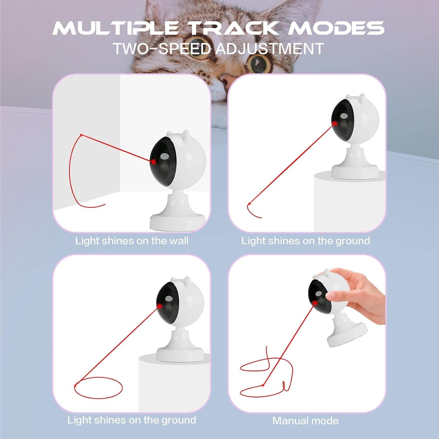 Juguete Interactivo para Gatos AMUSANG CATTOY Láser Recargable