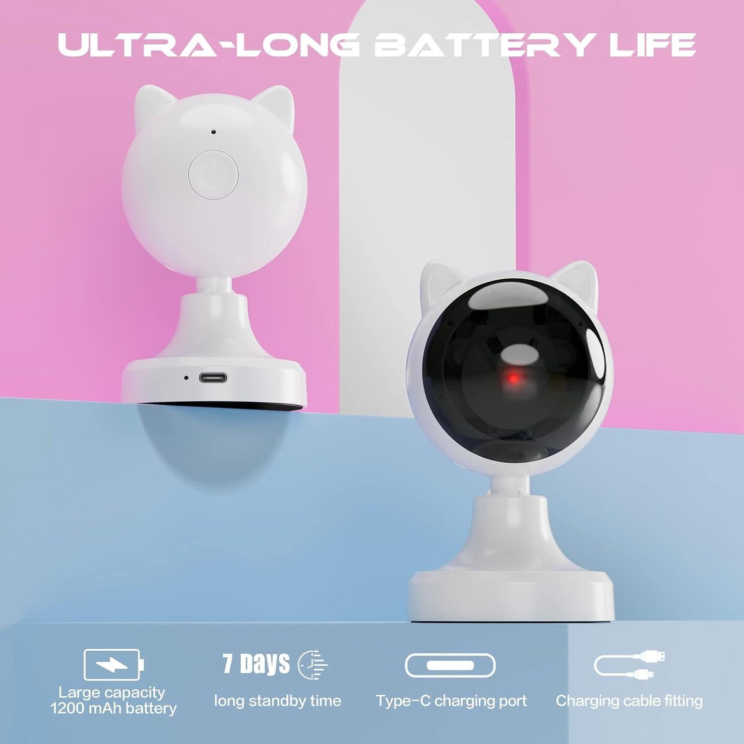 Juguete Interactivo para Gatos AMUSANG CATTOY Láser Recargable