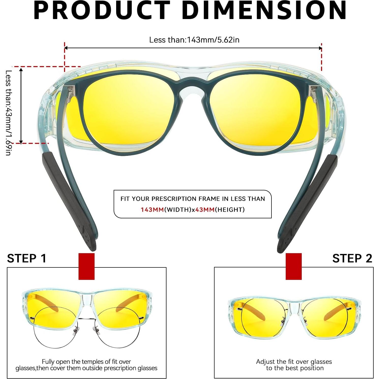 Gafas de Visión Nocturna TJUTR Polarizadas para Conducir