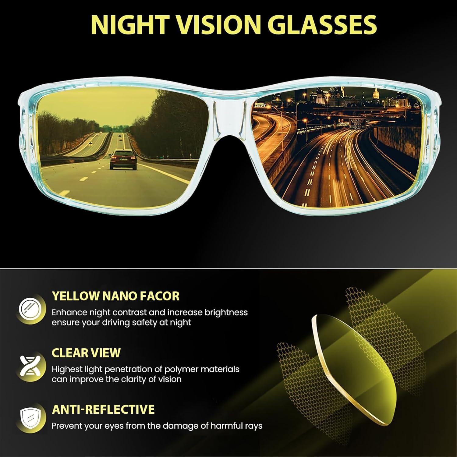 Gafas de Visión Nocturna TJUTR Polarizadas para Conducir