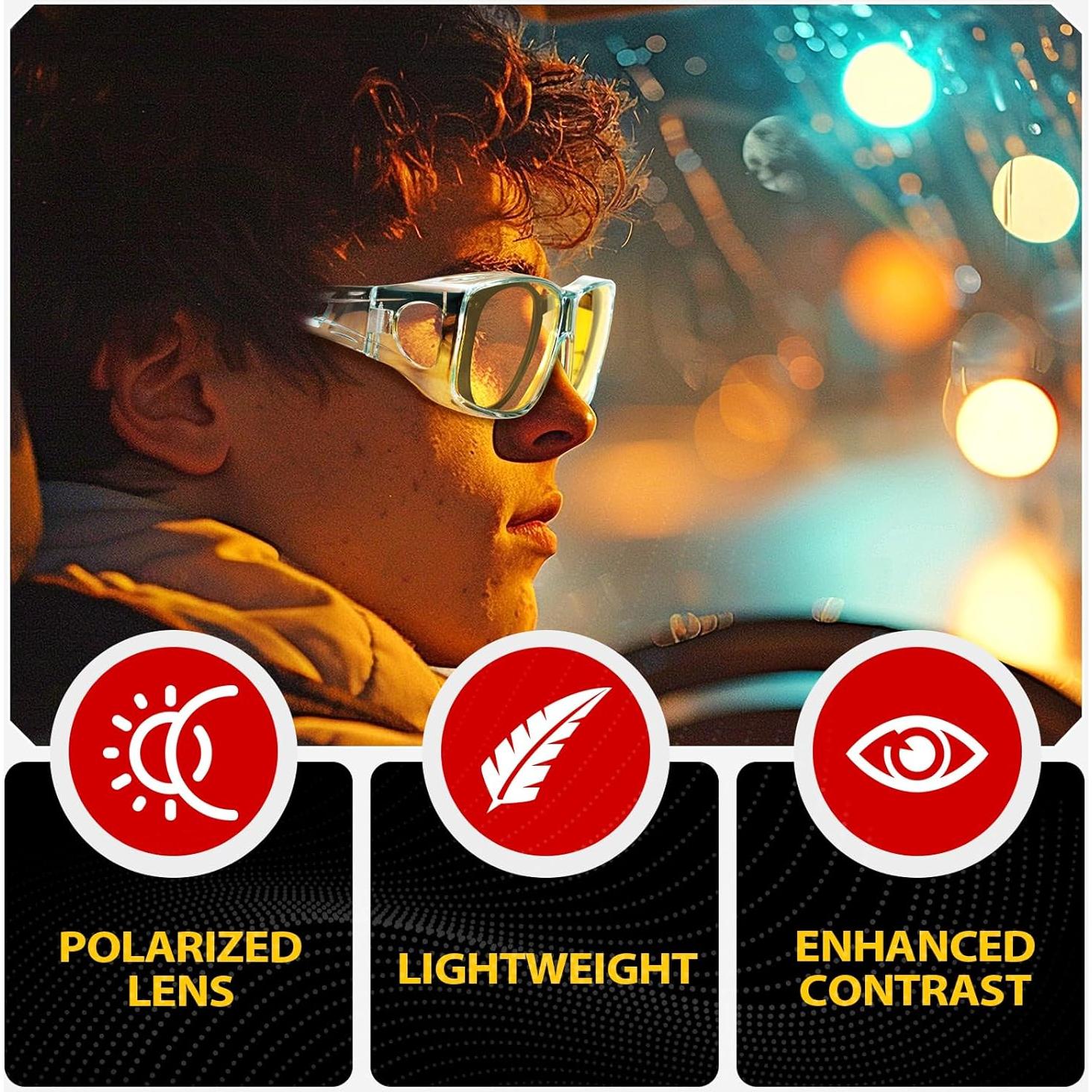 Gafas de Visión Nocturna TJUTR Polarizadas para Conducir