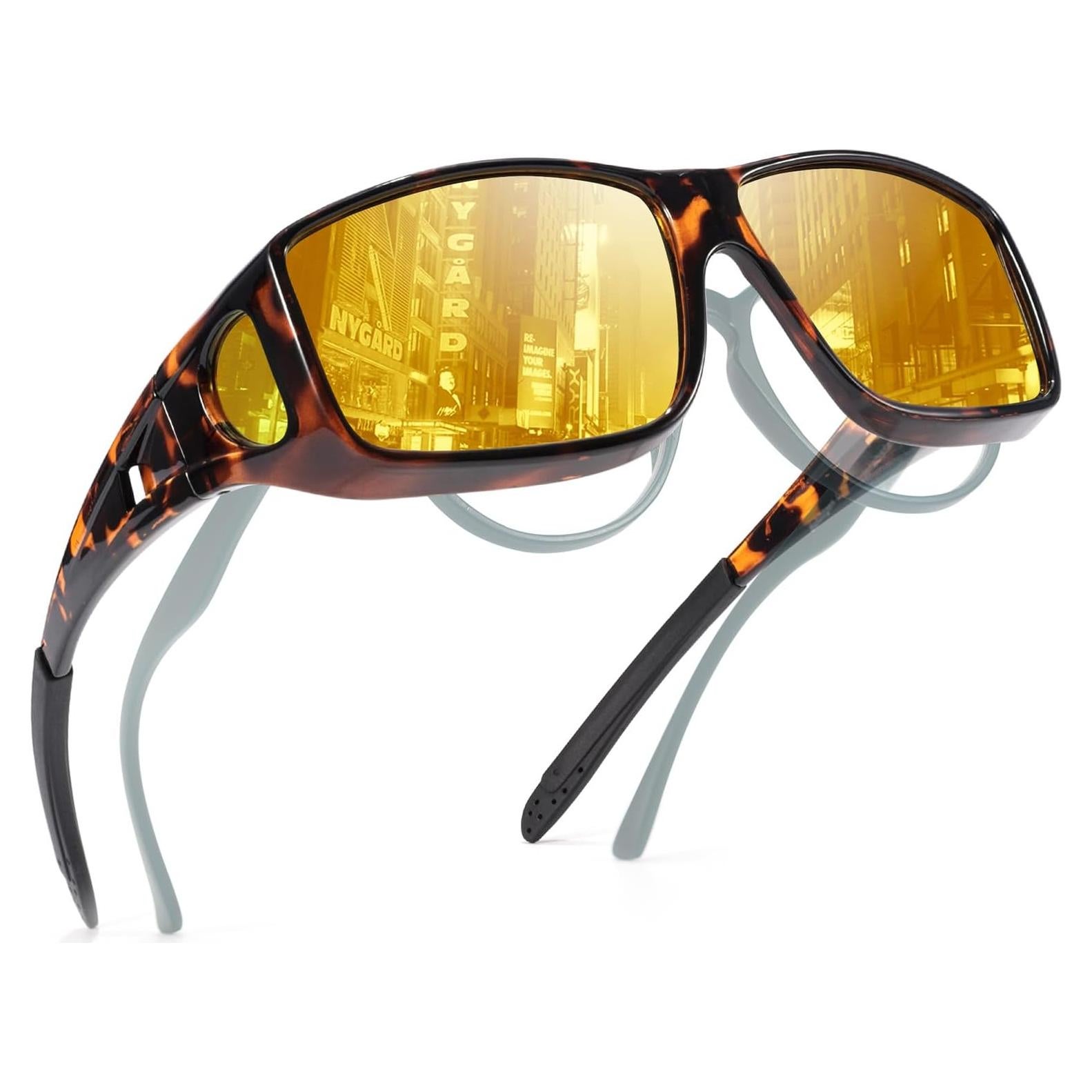 Gafas de Visión Nocturna TJUTR Amarillas Polarizadas Unisex