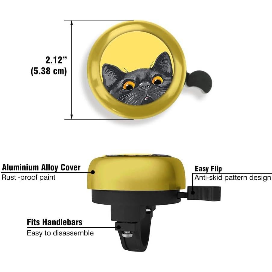 Timbre de Bicicleta WIRESTER de Aluminio 5.38 cm Negro