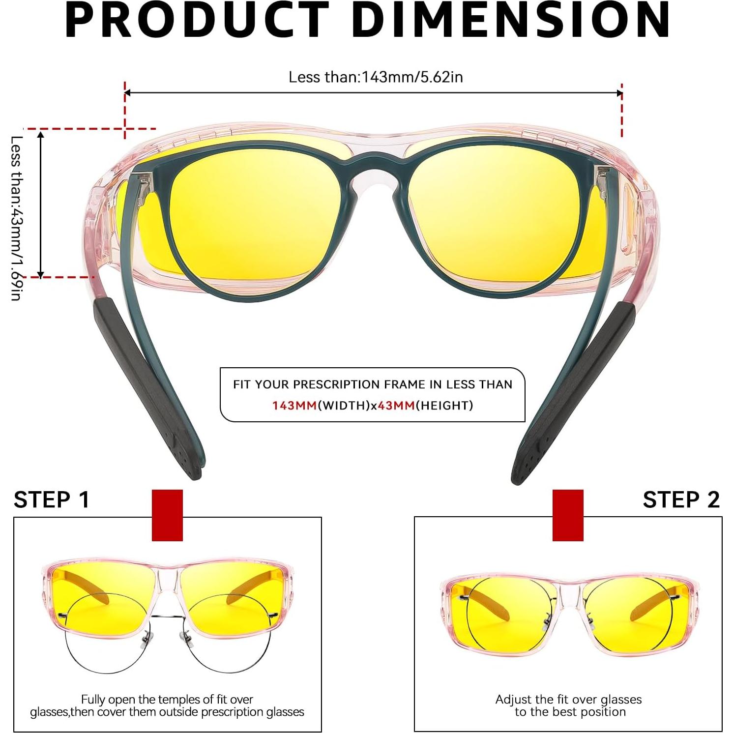 Gafas de Visión Nocturna TJUTR Polarizadas para Hombres y Mujeres
