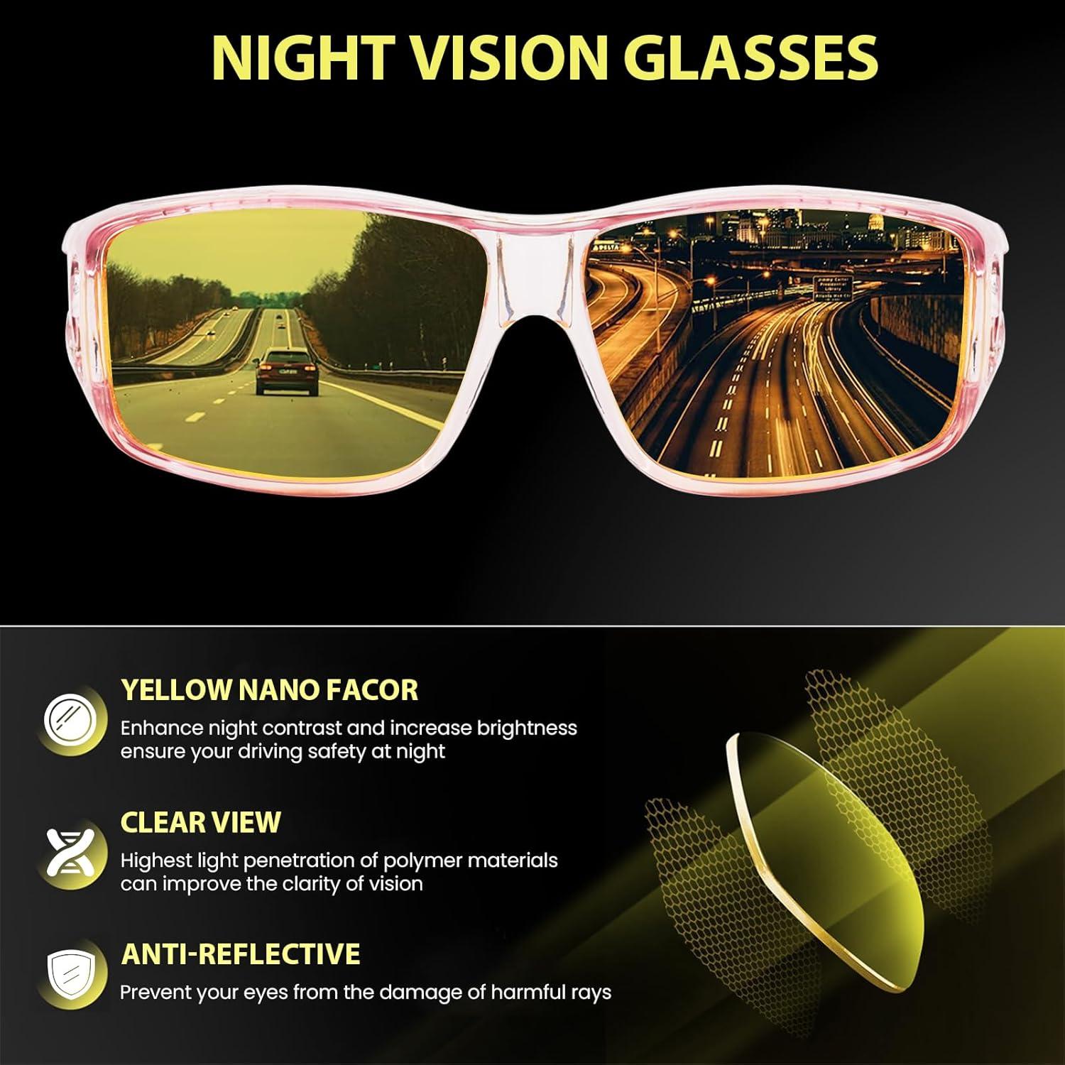 Gafas de Visión Nocturna TJUTR Polarizadas para Hombres y Mujeres