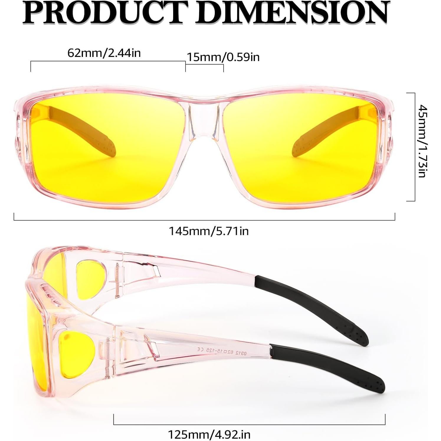 Gafas de Visión Nocturna TJUTR Polarizadas para Hombres y Mujeres