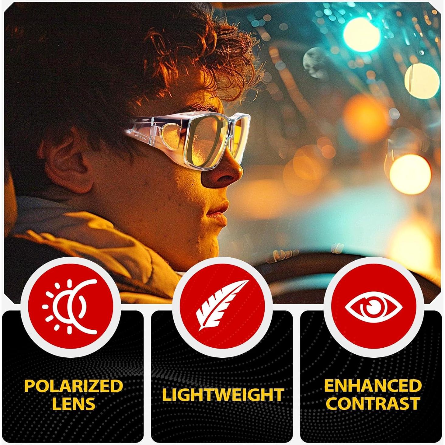 Gafas de Visión Nocturna TJUTR Polarizadas para Hombres y Mujeres