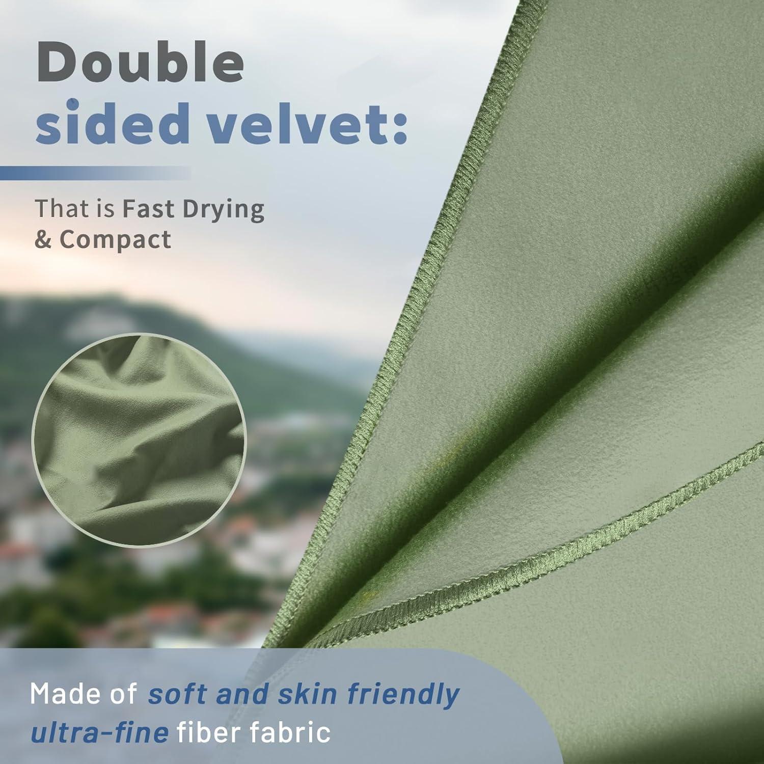 Juego de Toallas de Microfibra Tian Qing 2 Piezas Secado Rápido