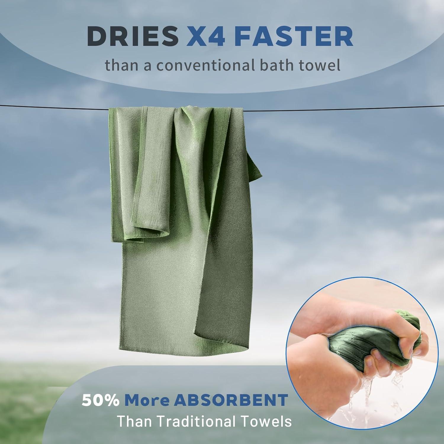 Juego de Toallas de Microfibra Tian Qing 2 Piezas Secado Rápido