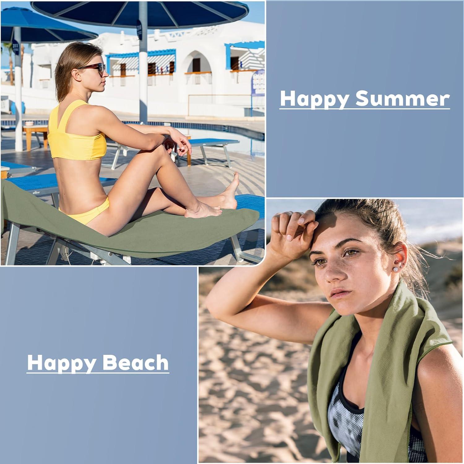 Juego de Toallas de Microfibra Tian Qing 2 Piezas Secado Rápido