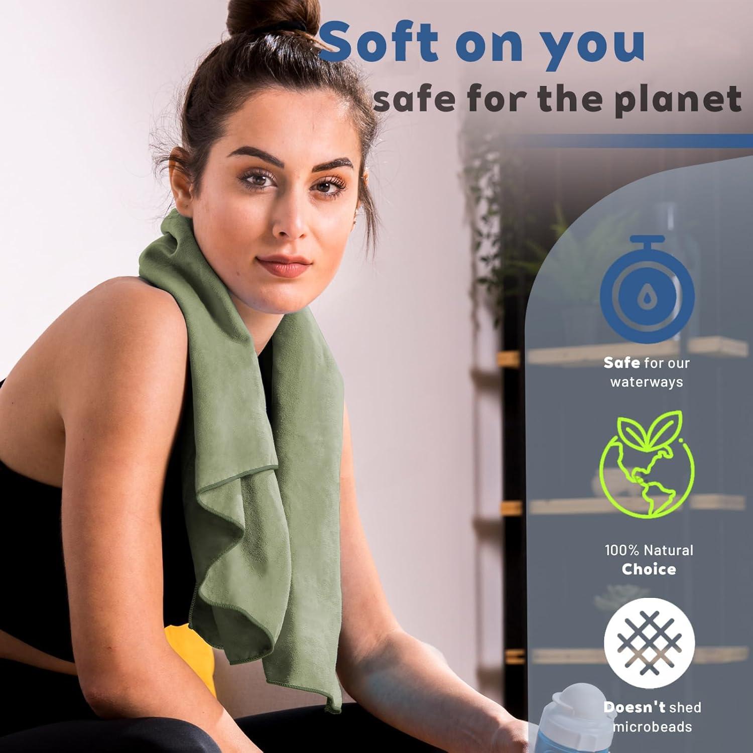 Juego de Toallas de Microfibra Tian Qing 2 Piezas Secado Rápido